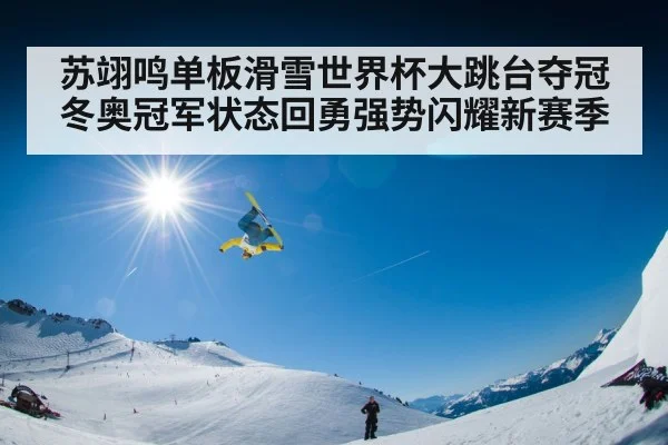 苏翊鸣单板滑雪世界杯大跳台夺冠 冬奥冠军状态回勇强势闪耀新赛季